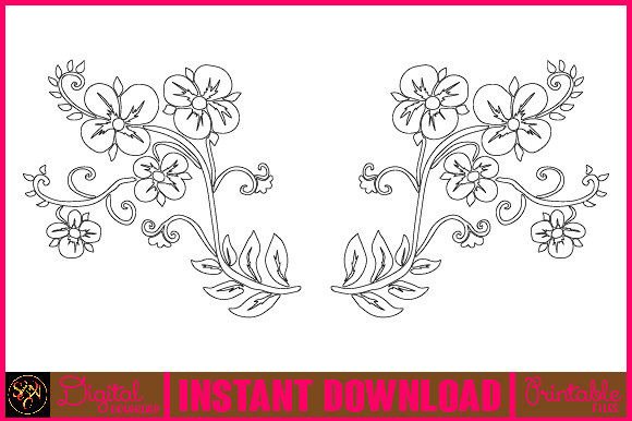 Download Floral Line Art Flower SVG Elements-28 - Element Collection