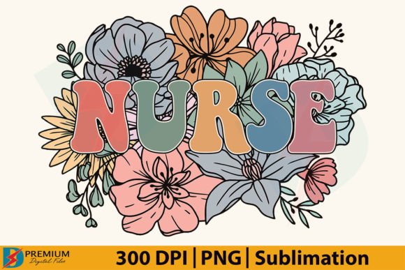 Download Retro Floral Nurse PNG, Flower Design - Flow Collection