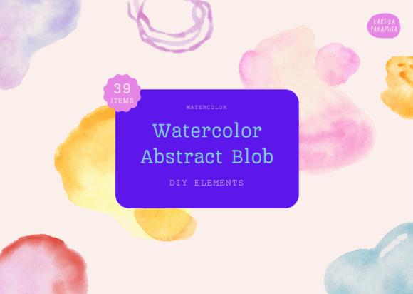 Download Bright Vibrant Watercolor Abstract Blob - Blob Collection