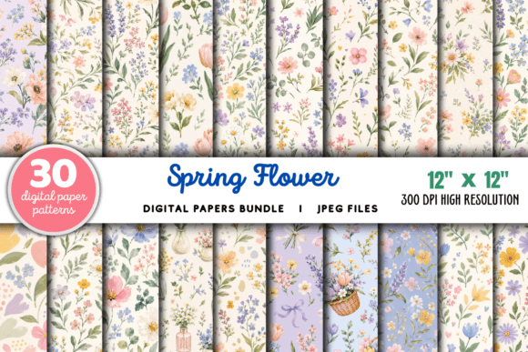Download Spring Flower Pattern Floral Bundle - Flow Collection