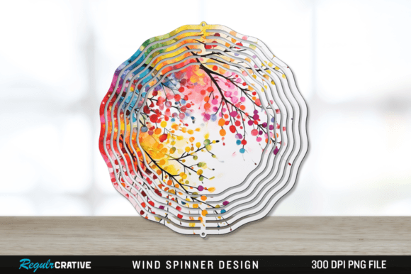Download Splat Rainbow Acacia Flower Wind Spinner - Flow Collection