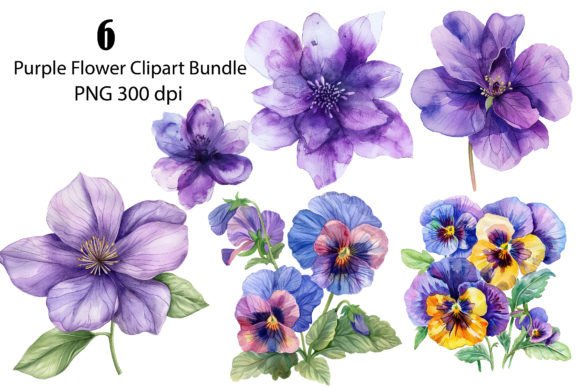 Download Watercolor Abstract Flowers Clipart, PNG - Flow Collection