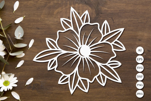 Download Flower Silhouette Cut File - Flow Collection