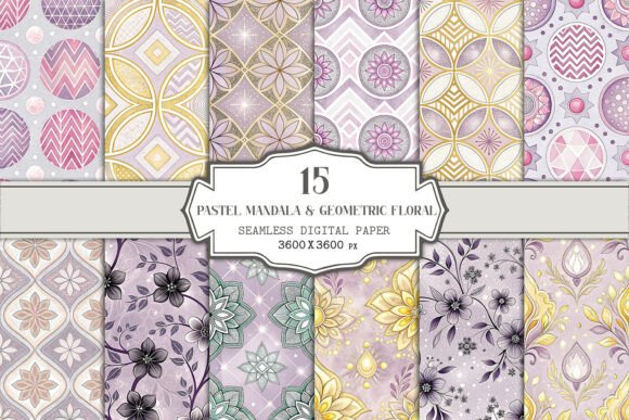 Download Pastel Mandala &amp; Geometric Floral Seamle - Premium Resources