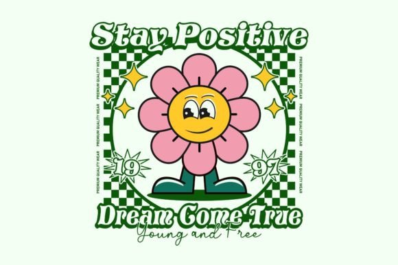 Download Cartoon Vintage Groovy Flower Design - Flow Collection