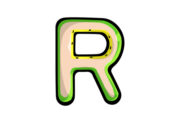 Download Stickers Melon R Alphabet Illustration - Sticker Collection
